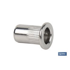TUERCAS REMACHABLES RANURADAS ANCHAS INOX A-2 M10 (PACK: 200 UDS)