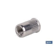 TUERCAS REMACHABLES RANURADAS CABEZA REDUCIDA INOX A-2 M6 (PACK: 500 UDS)