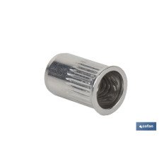 TUERCAS REMACHABLES RANURADAS CABEZA REDUCIDA INOX A-2 M6 (PACK: 500 UDS)