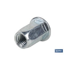 TUERCAS REMACHABLES HEXAGONAL ANCHAS ACERO M4 (PACK: 1000 UDS)