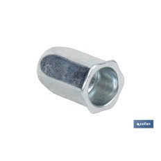 TUERCAS REMACHABLES HEXAGONAL CABEZA REDUCIDA ACERO M5 (PACK: 500 UDS)