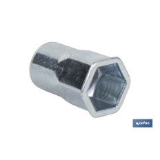 TUERCAS REMACHABLES SEMIHEXAGONAL FONDO ABIERTO CABEZA REDUCIDA ACERO M4 X 12 (PACK: 1000 UDS)