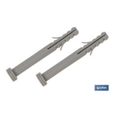 SET DE 2 PCS. PARA SANITARIO WC TACO LARGO 6 X 80 MM INOX. (PACK: 1 UDS)