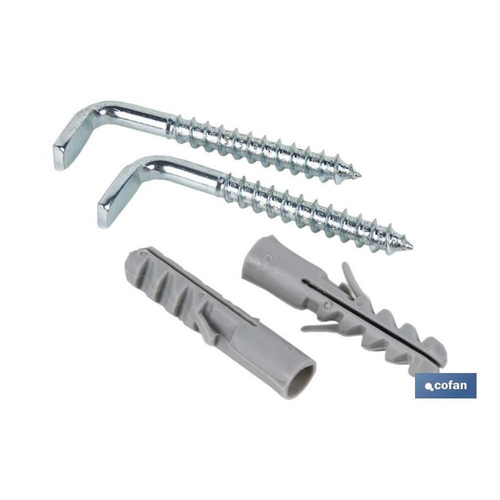 SET DE 2 PCS. TACO Y ALCAYATA PARA TERMO Y CALENTADOR 8 X 65 MM (PACK: 1 UDS)
