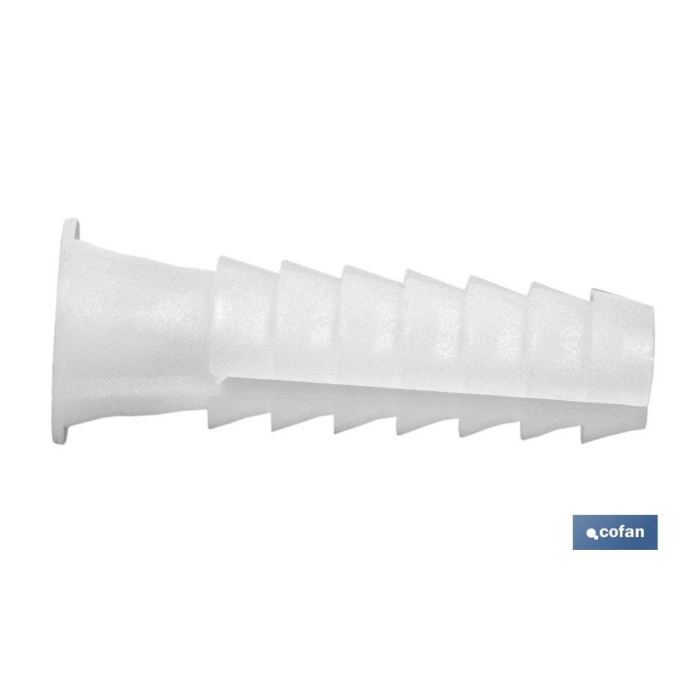 BL 15 UDS TACO PLASTICO BLANCO 6 MM (PACK: 10 UDS)