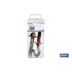 BLÍSTER DE 1 UD. TACO DE METAL GANCHO 8/10X60 VENTA UNITARIA (PACK: 1 UDS)