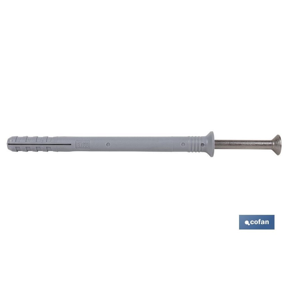 TACO GOLPE COLLARIN AVELLANADO 8x100 INOX (PACK: 100 UDS)