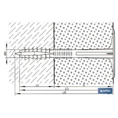 TACO FIJACION PANELES AISLANTES 10X130 (PACK: 200 UDS)