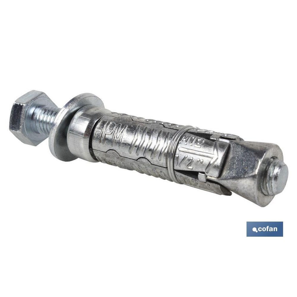 ANCLAJE ZAMAK HPM M-8x50 CON TORNILLO 8.8 (PACK: 50 UDS)