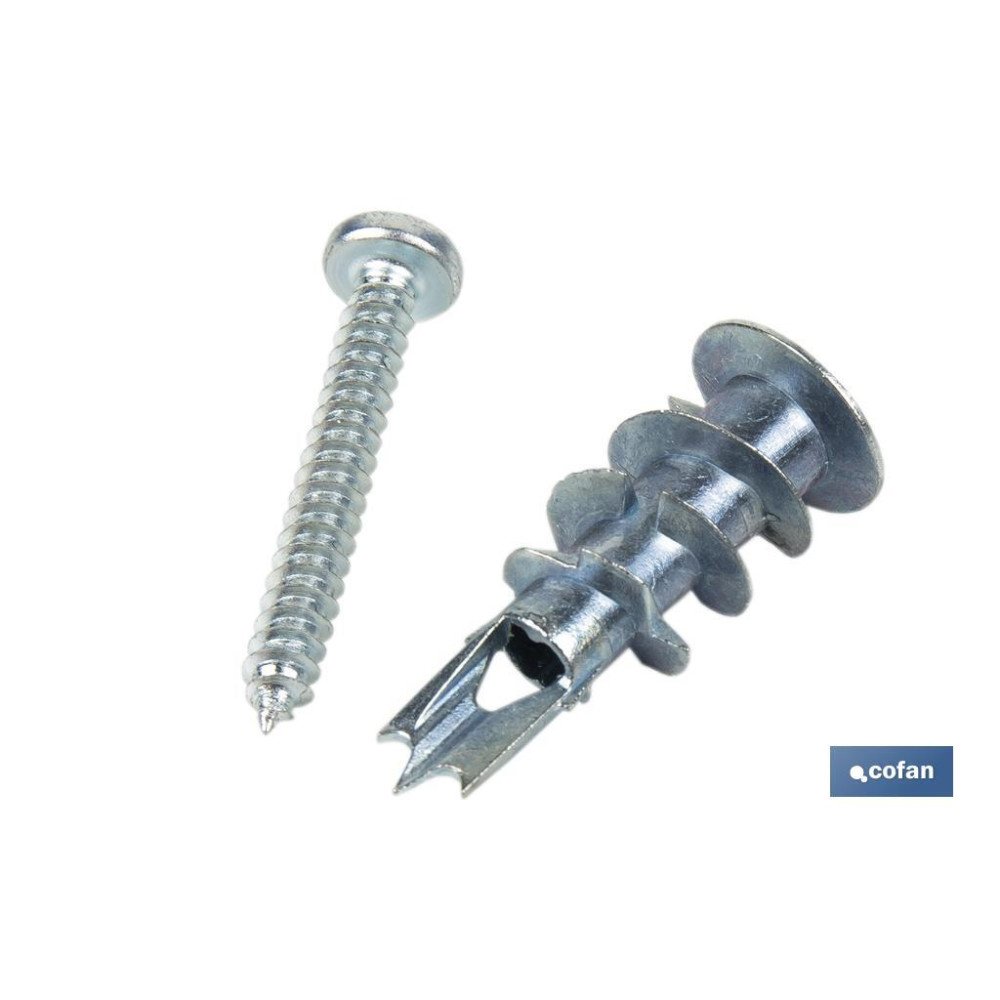 TACO ZAMAK 13X32 PARA PLACAS C/TORNILLO 4,2X32 (PACK: 100 UDS)