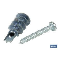 TACO ZAMAK 13X32 PARA PLACAS C/TORNILLO 4,2X32 (PACK: 100 UDS)