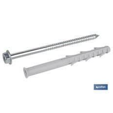 TACO LARGO DE GOLPE CON TORNILLO HEXAGONAL Ø10 X 120 MM (PACK: 50 UDS)