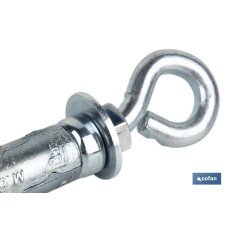 ANCLAJE ZAMAK HPM M6 X 45 CON ARGOLLA (PACK: 50 UDS)