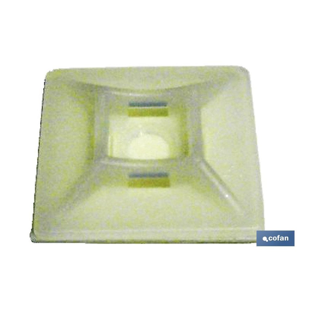 BASE ADHESIVA BRIDAS 19X19 (PACK: 100 UDS)