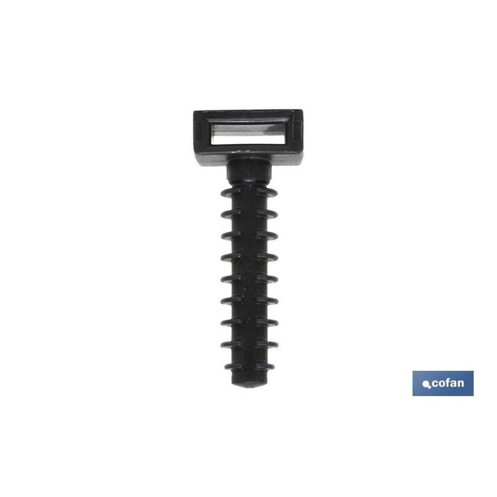 TACO BRIDAS TALADRO COLOR NEGRO 6 MM (PACK: 100 UDS)