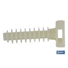 TACO BRIDAS TALADRO COLOR BLANCO 6 MM (PACK: 100 UDS)