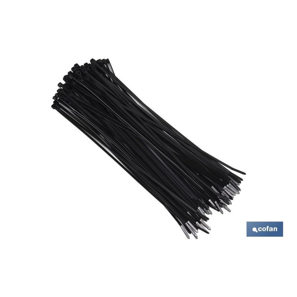 BRIDAS NYLON NEGRO 2,5 X 100 mm (PACK: 100 UDS)