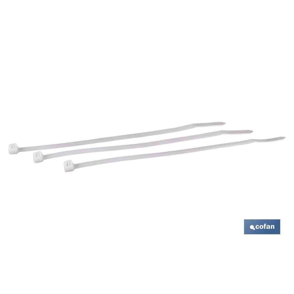 BRIDAS NYLON BLANCO 4,8 X 200 mm (PACK: 100 UDS)