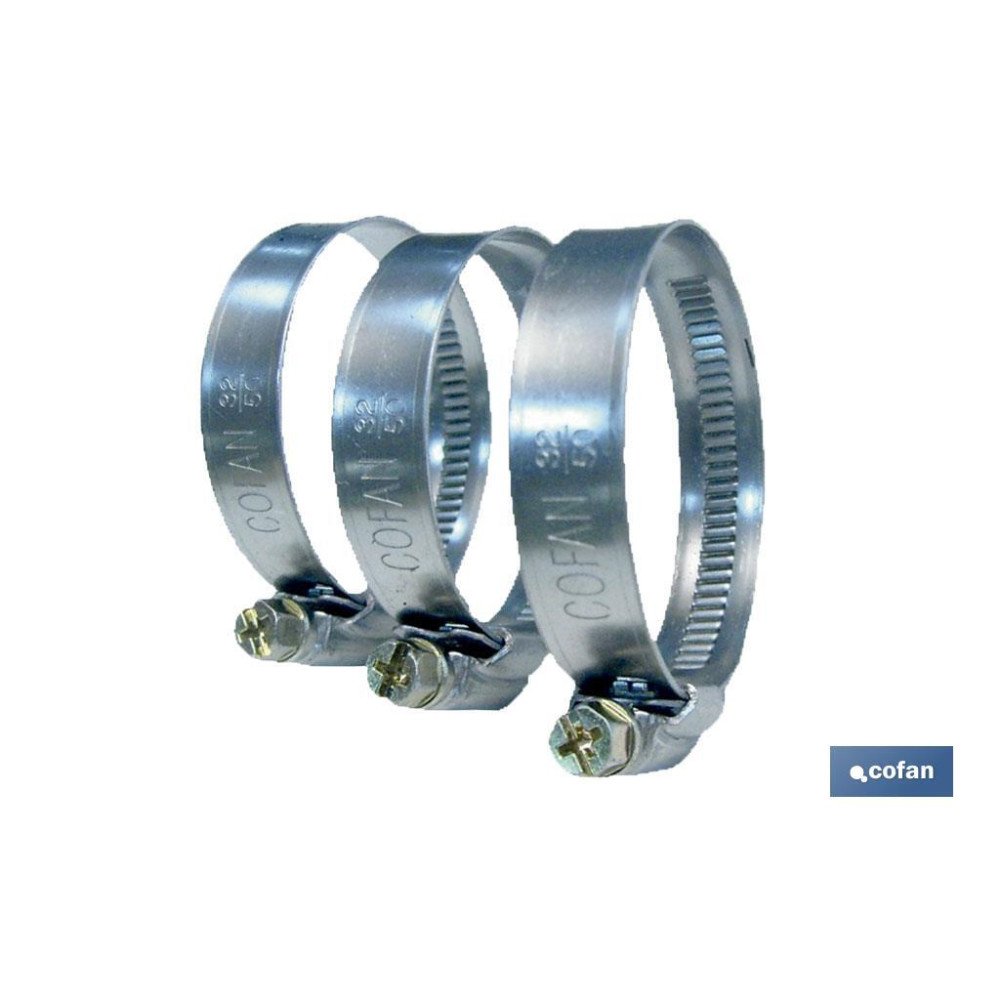 ABRAZADERA METÁLICA BANDA 9mm  32-50 (PACK: 100 UDS)