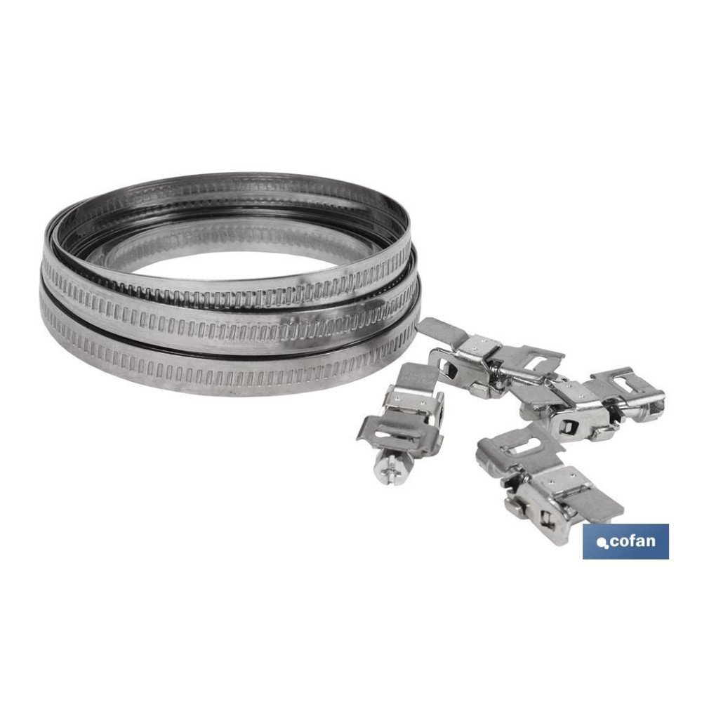 ABRAZADERA CONTINUA INOX PARA CORTAR EN 3 MTS (9 MM) (PACK: 1 UDS)