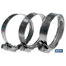 ABRAZADERA INOX A-2 BANDA 12mm 140-160 (PACK: 25 UDS)