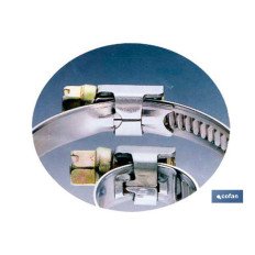 ABRAZADERA INOX A-2 BANDA 12mm 140-160 (PACK: 25 UDS)