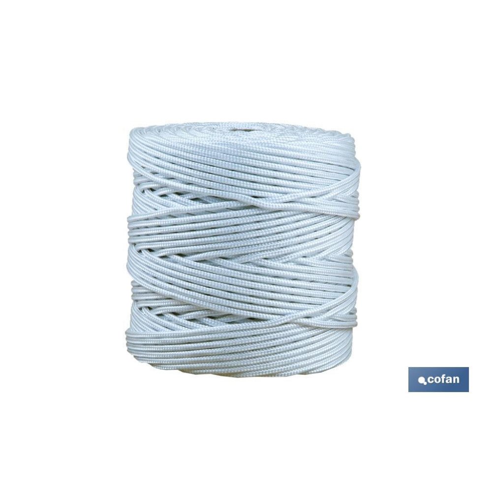 BOBINA CORDON TRENZADO POLI 5 MM 200 MTS BCO (PACK: 1 UDS)