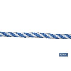 CUERDA HELICOIDAL 14MM 50 M.BCO/AZUL (PACK: 1 UDS)