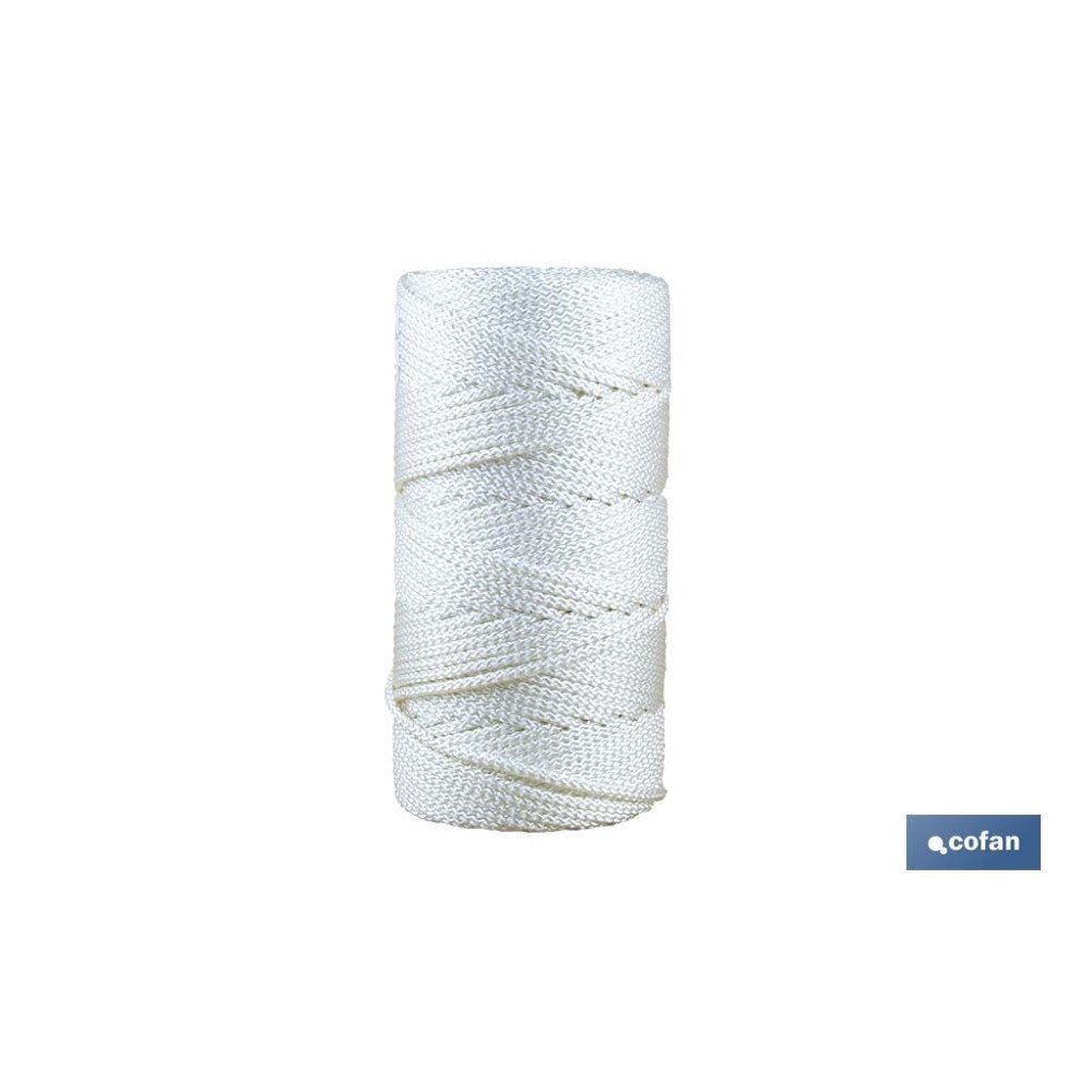 CUERDA TRENZADA DE POLIESTER 6 MM 200 MTS BCO (PACK: 1 UDS)