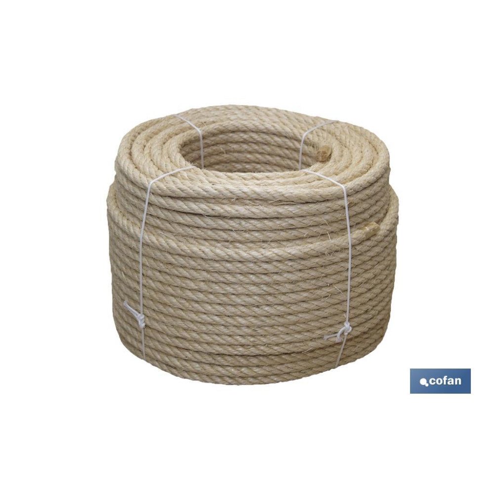 CUERDA SISAL 4 CABOS 10 MM 100 MTS NATURAL (PACK: 1 UDS)
