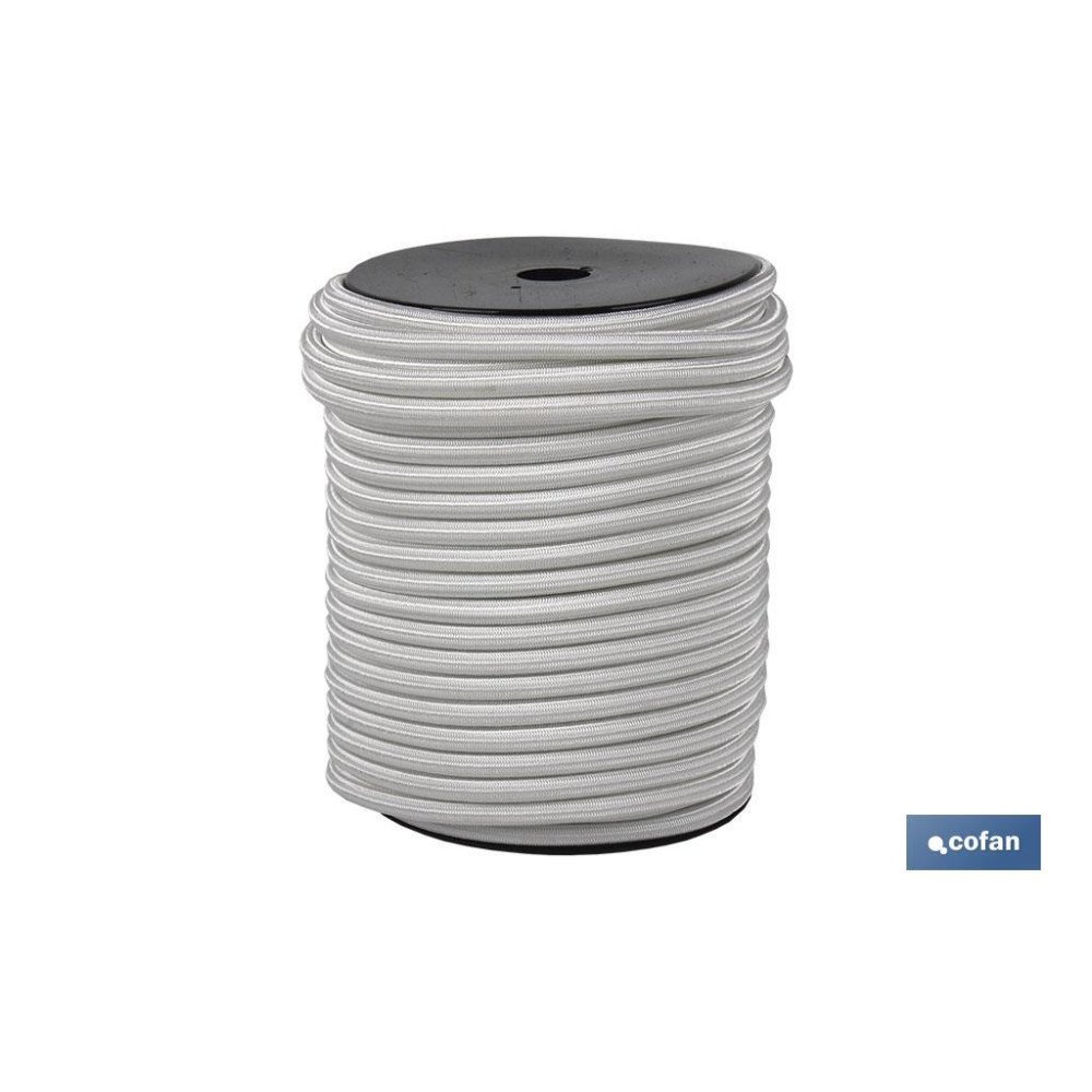 CUERDA ELASTICA(LATEX 1ª) 8 MM 200 MTS BCO (PACK: 1 UDS)