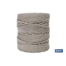 BOBINA CORDON TRENZADO POLI 5MM 200 M BCO/MARRON (PACK: 1 UDS)