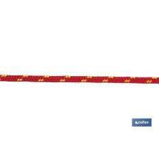 CORDÓN TRENZADO HIPPIE ROJO/AMARILLO 3MM X 100 M (PACK: 1 UDS)