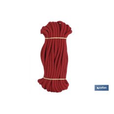 MADEJA CUERDA TRENZADA POLI 8MM 10M ROJO (PACK: 1 UDS)