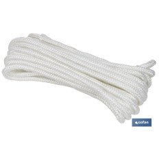 MADEJA CORDÓN POLIÉSTER REFORZADO 5 MM 10 M BLANCO (PACK: 1 UDS)