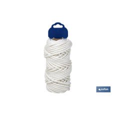 MADEJA CORDÓN POLIÉSTER REFORZADO 5 MM 25 M BLANCO (PACK: 1 UDS)
