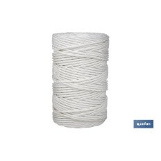 ROLLO GRANDE CORDÓN POLIÉSTER REFORZADO 5 MM 200 M BLANCO (PACK: 1 UDS)