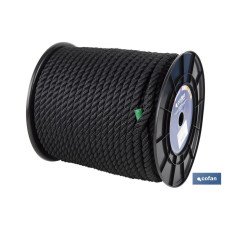 CARRETE CABO DE AMARRE 8 MM 200 M NEGRO (PACK: 1 UDS)