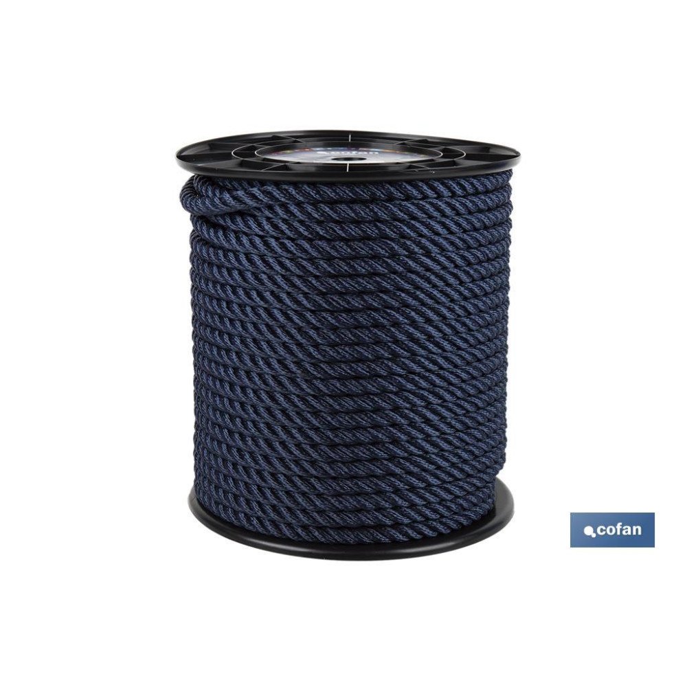 CARRETE CABO DE AMARRE 10 MM 100 M NAVY (PACK: 1 UDS)