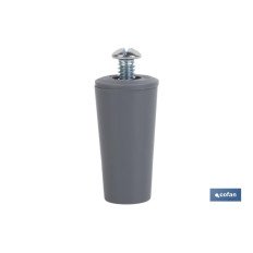 TOPE PERSIANA 40 MM GRIS CON TORNILLO M-6 (PACK: 20 UDS)