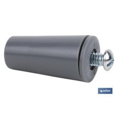 TOPE PERSIANA 40 MM GRIS CON TORNILLO M-6 (PACK: 20 UDS)