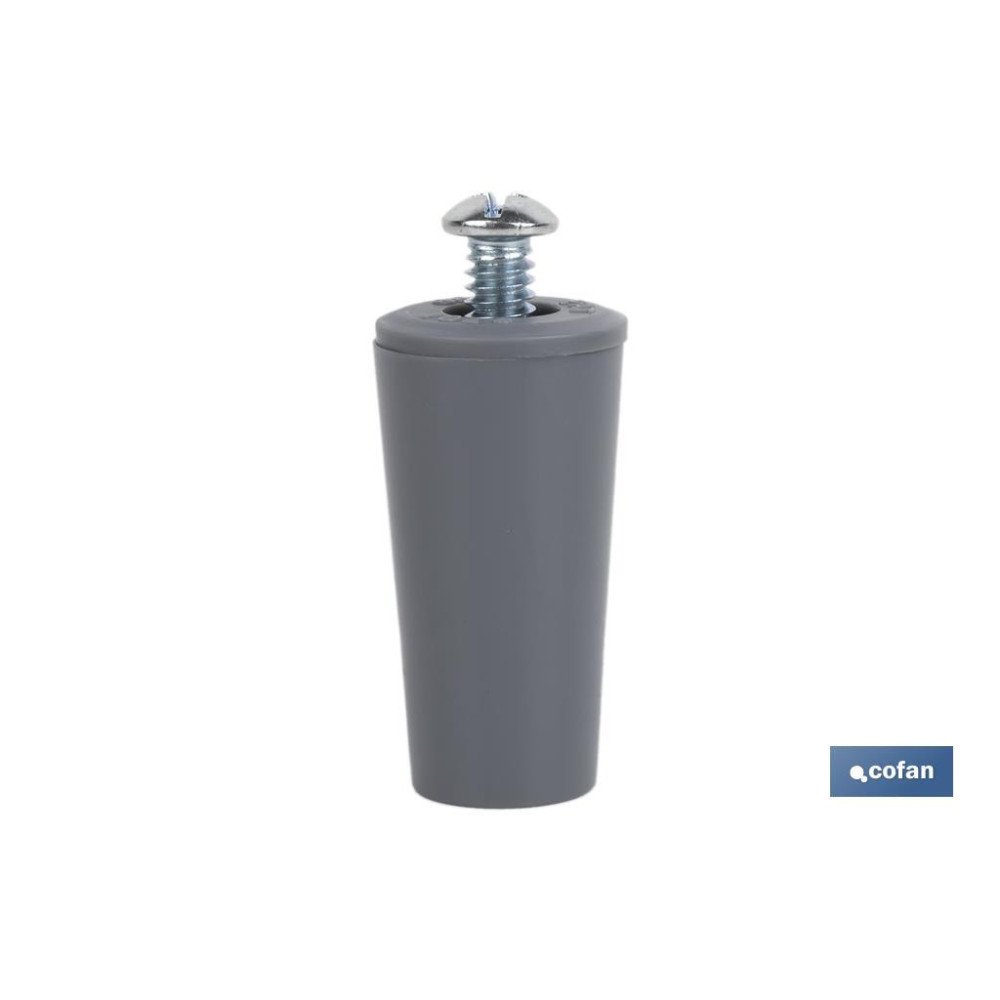 TOPE PERSIANA 40 MM GRIS CON TORNILLO M-6 VENTA UNITARIA (PACK: 1 UDS)