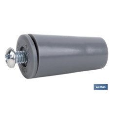 TOPE PERSIANA 40 MM GRIS CON TORNILLO M-6 VENTA UNITARIA (PACK: 1 UDS)