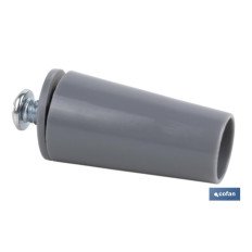 TOPE PERSIANA 40 MM GRIS CON TORNILLO M-6 VENTA UNITARIA (PACK: 1 UDS)