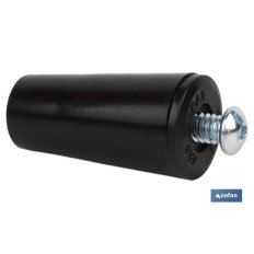TOPE PERSIANA 40 MM NEGRO CON TORNILLO M-6 (PACK: 20 UDS)