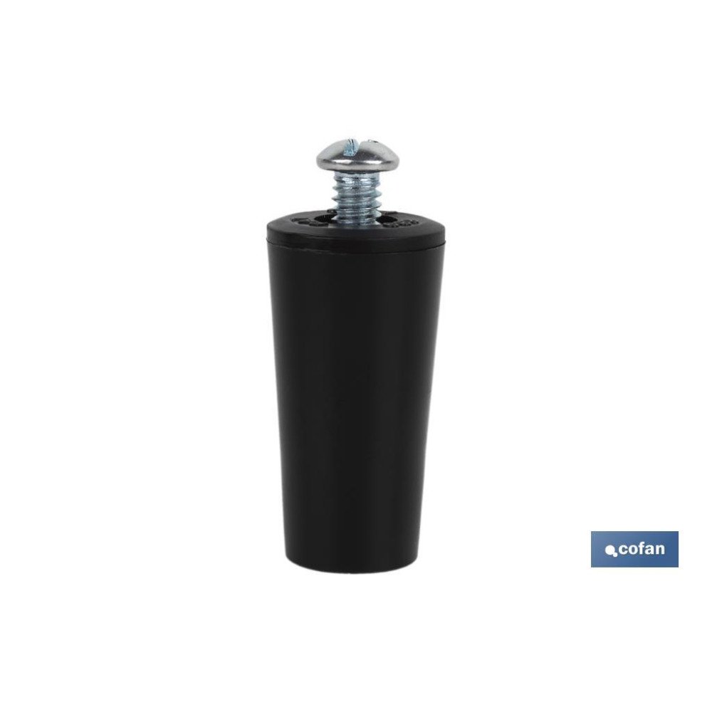 TOPE PERSIANA 40 MM NEGRO CON TORNILLO M-6 VENTA UNITARIA (PACK: 1 UDS)