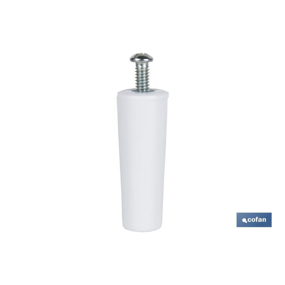 TOPE PERSIANA 60 MM BLANCO CON TORNILLO M-6 (PACK: 20 UDS)