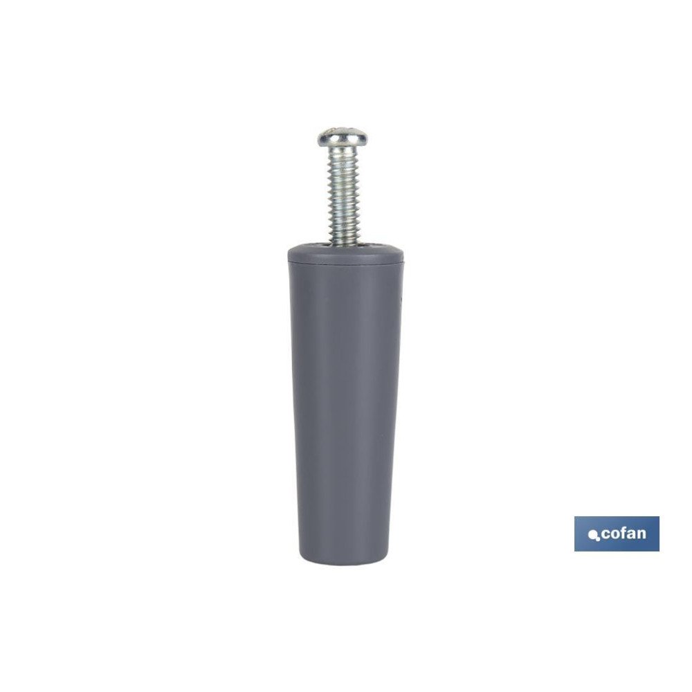 TOPE PERSIANA 60 MM GRIS CON TORNILLO M-6 (PACK: 20 UDS)