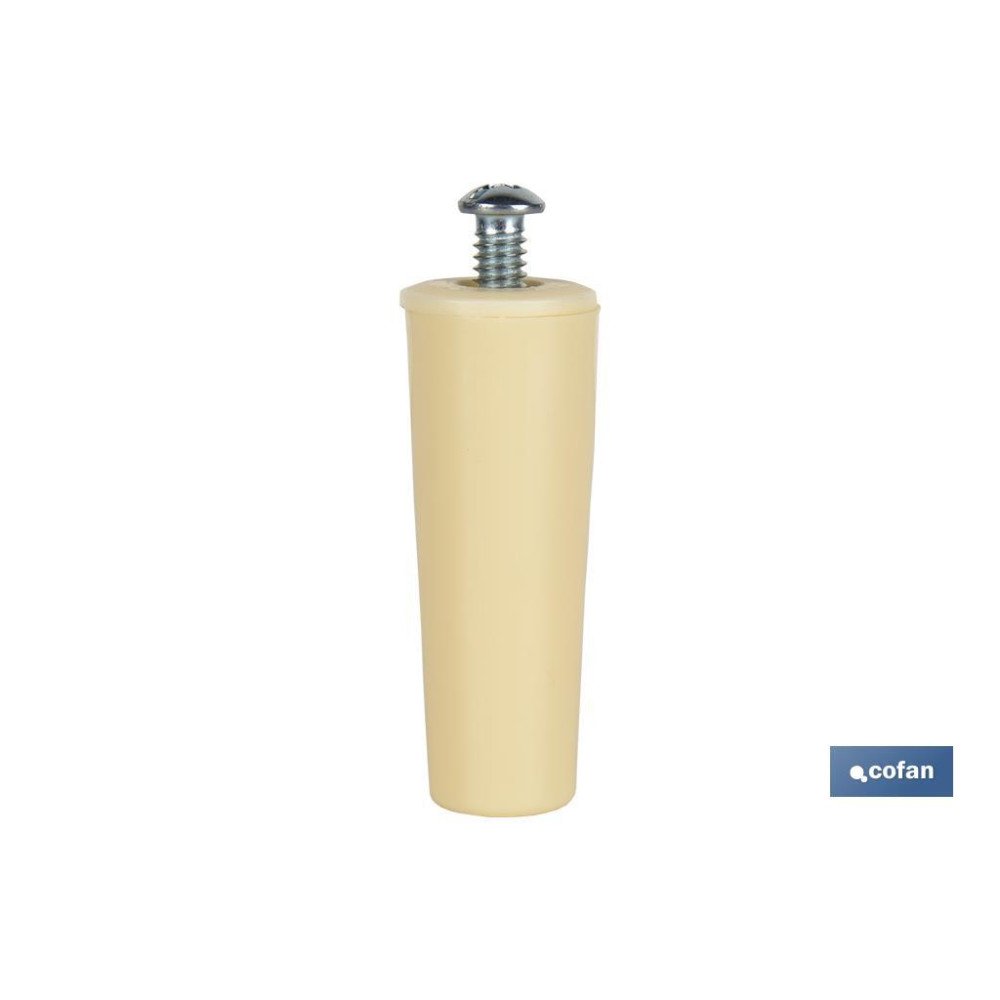 TOPE PERSIANA 60 MM MARFIL CON TORNILLO M-6 (PACK: 20 UDS)
