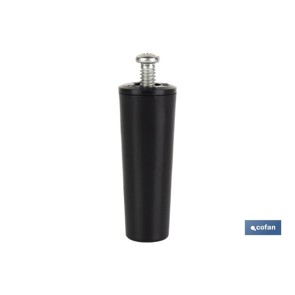 TOPE PERSIANA 60 MM NEGRO CON TORNILLO M-6 VENTA UNITARIA (PACK: 1 UDS)